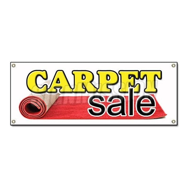 Signmission CARPET SALE BANNER SIGN store carpeting signs remnants wall to wall area rug B-Carpet Sale - main